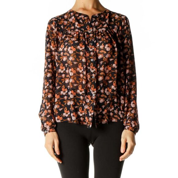 LOFT Tops - Loft Black Printed All Day Wear Blouse
